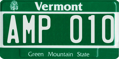 VT license plate AMP010