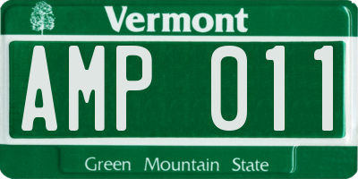 VT license plate AMP011