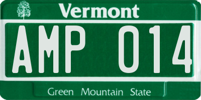 VT license plate AMP014