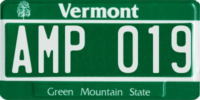 VT license plate AMP019