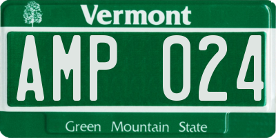VT license plate AMP024