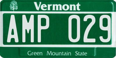VT license plate AMP029