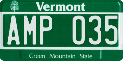 VT license plate AMP035
