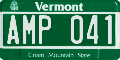 VT license plate AMP041