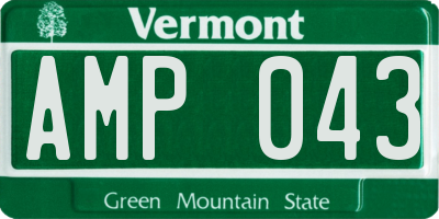 VT license plate AMP043