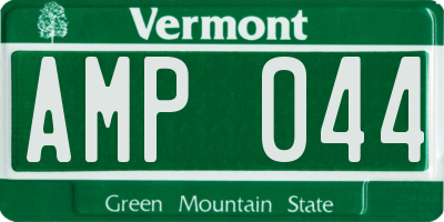 VT license plate AMP044