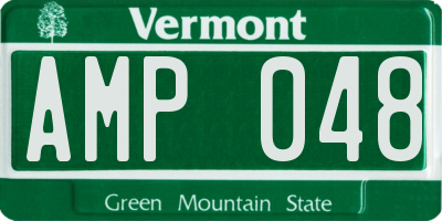 VT license plate AMP048