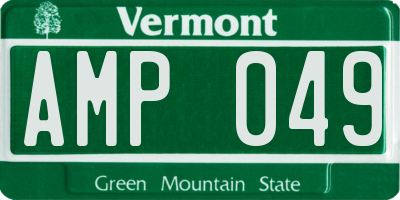 VT license plate AMP049