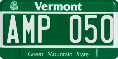 VT license plate AMP050