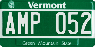 VT license plate AMP052