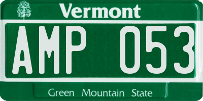 VT license plate AMP053