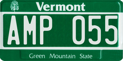 VT license plate AMP055