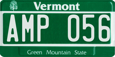 VT license plate AMP056
