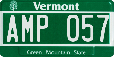 VT license plate AMP057