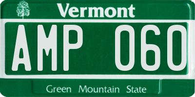 VT license plate AMP060