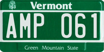 VT license plate AMP061