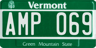 VT license plate AMP069