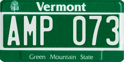 VT license plate AMP073