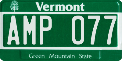 VT license plate AMP077