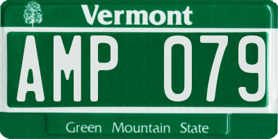 VT license plate AMP079