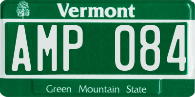 VT license plate AMP084