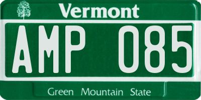 VT license plate AMP085