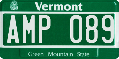 VT license plate AMP089