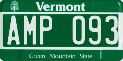 VT license plate AMP093