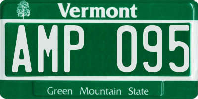 VT license plate AMP095