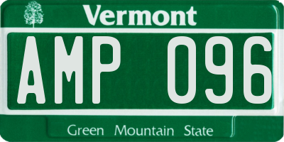 VT license plate AMP096