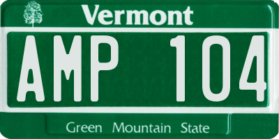 VT license plate AMP104
