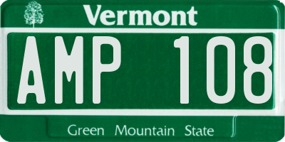 VT license plate AMP108