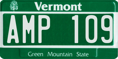 VT license plate AMP109