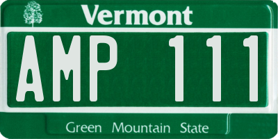 VT license plate AMP111
