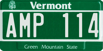 VT license plate AMP114