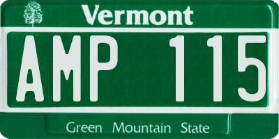 VT license plate AMP115