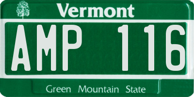 VT license plate AMP116