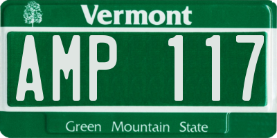 VT license plate AMP117