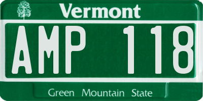 VT license plate AMP118