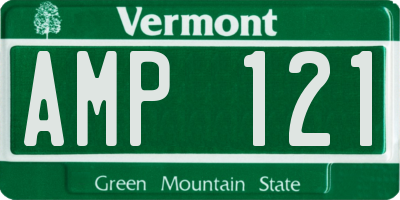 VT license plate AMP121