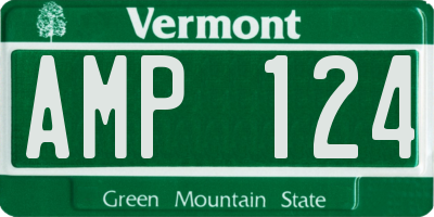 VT license plate AMP124