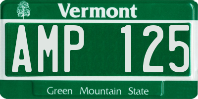 VT license plate AMP125