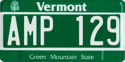 VT license plate AMP129