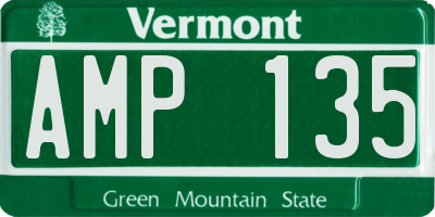 VT license plate AMP135