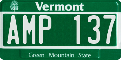 VT license plate AMP137