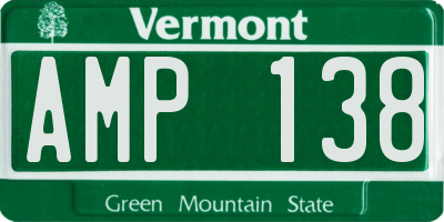 VT license plate AMP138