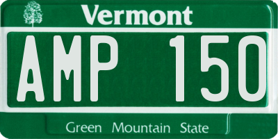 VT license plate AMP150