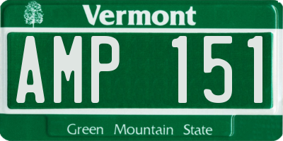 VT license plate AMP151