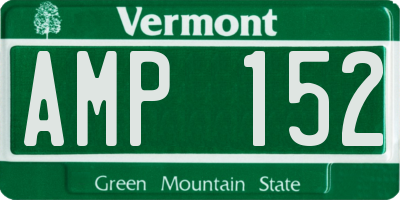 VT license plate AMP152