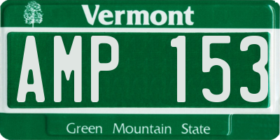 VT license plate AMP153